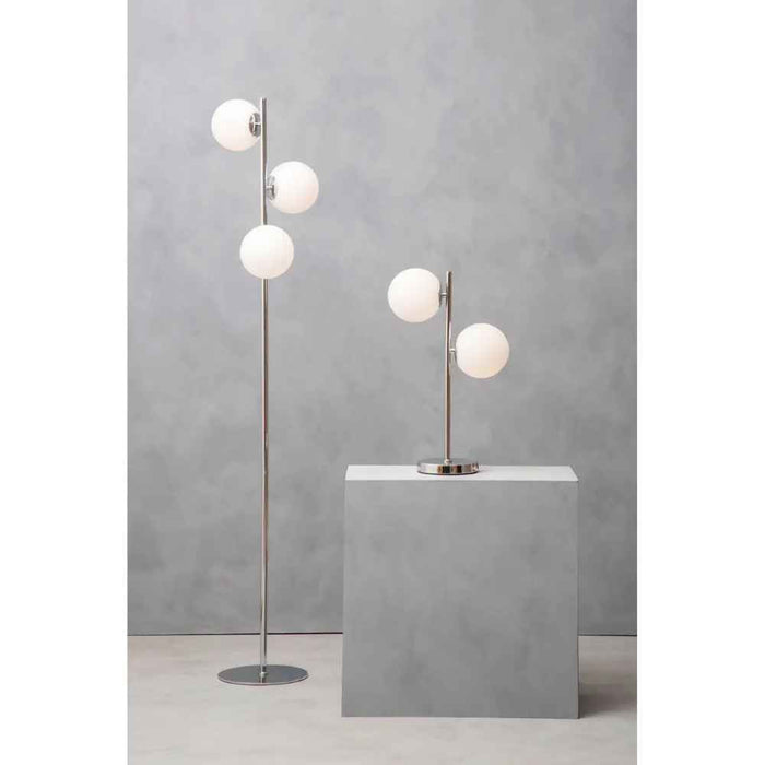 Karter Lamp Collection - White/Chrome