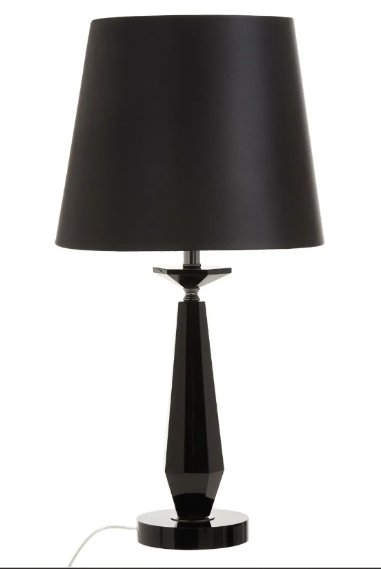 Hexum Table Lamp - Black Crystal With Shade
