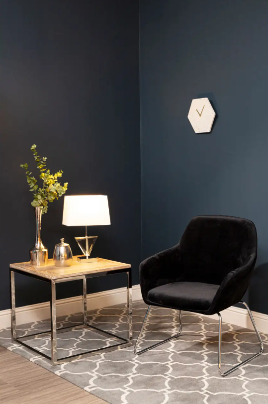 Halina Table Lamp - Chrome/Glass/White