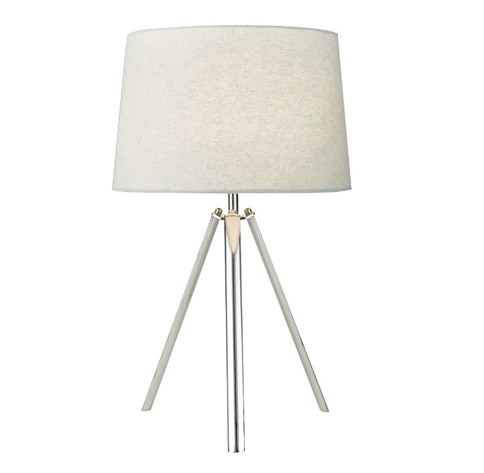 *CLEARANCE* Griffith Polished Chrome Tripod Table Lamp