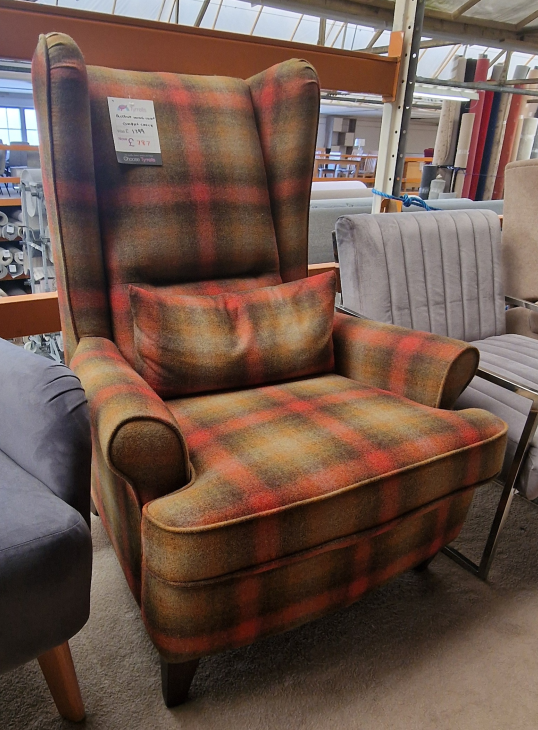 *CLEARANCE* Accent Wing Chair - Ombre Check