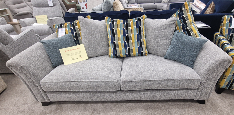 *CLEARANCE* Emma Upholstery Collection - Ochre and Chinchilla Silver Grey Chenille