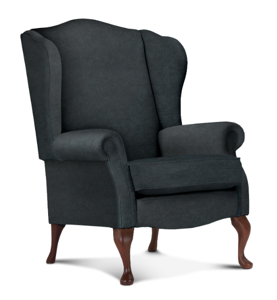 Kensington Fireside Chair - Louisiana Blue Leather