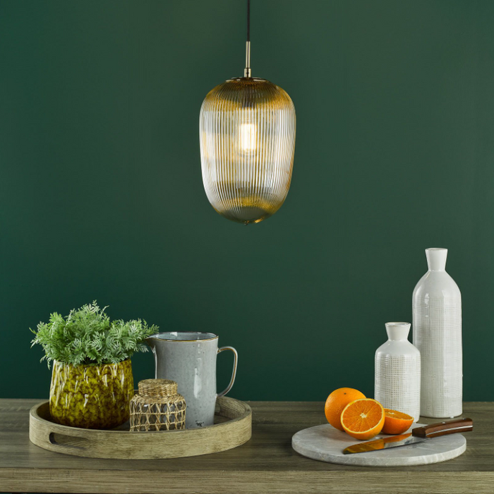 Abrielle Lighting Collection - Brushed Bronze/Amber