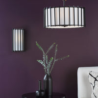 Cagliari Lighting Collection - Matt Black and Ivory