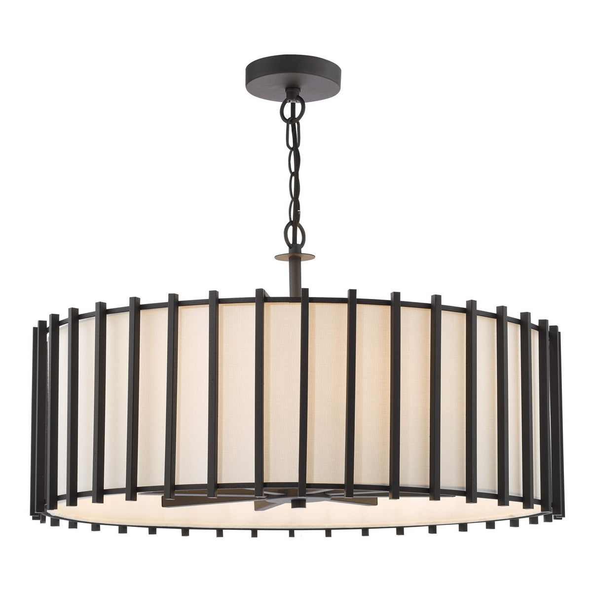 Cagliari Lighting Collection - Matt Black and Ivory