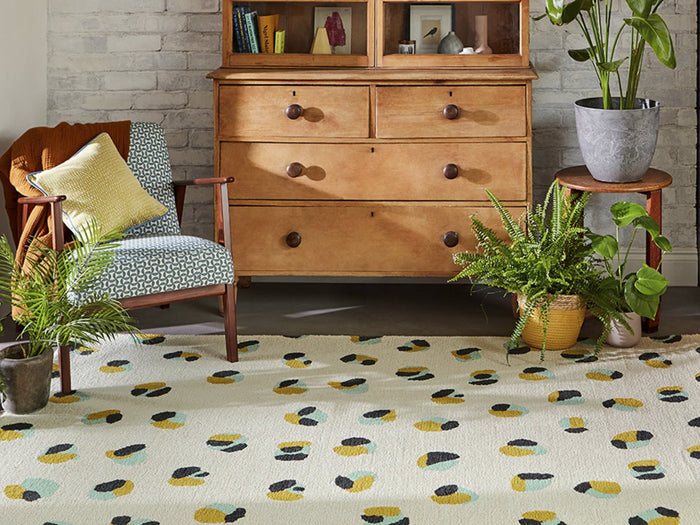 Scion Living Rugs - Leopard Dots Pebble Sage