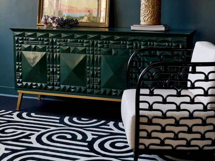Florence Broadhurst Rugs - Turnabouts Black