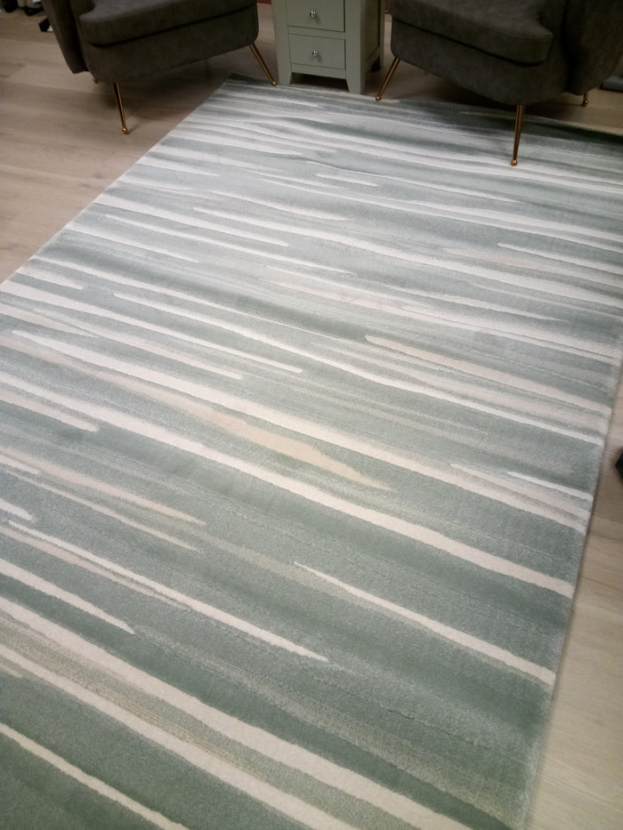 Easy Living Broken Stripe Aqua Rug 200cm x 290cm