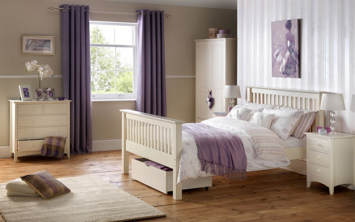 Barcelona White Low Foot End Bed