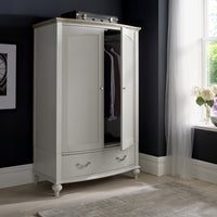 *CLEARANCE* Montreaux Double Wardrobe - Grey Washed Oak and Soft Grey