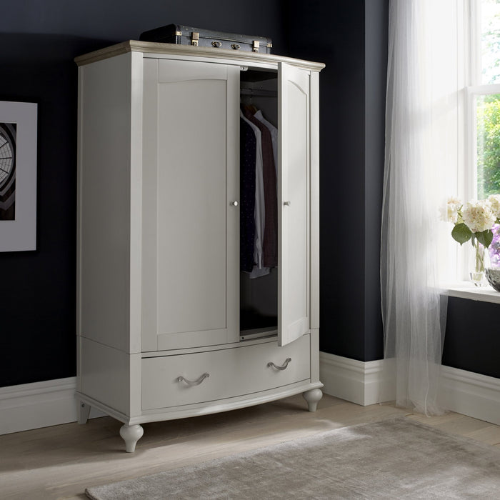 *CLEARANCE* Montreaux Double Wardrobe - Grey Washed Oak and Soft Grey