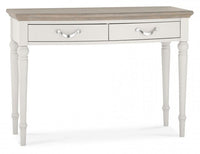 *CLEARANCE* Montreaux Dressing Table, Stool, and Mirror - Grey Washed Oak and Soft Grey