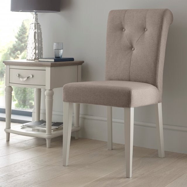 Montreux Dining Collection - Upholstered Chair (per pair) - Grey Washed Oak and Soft Grey