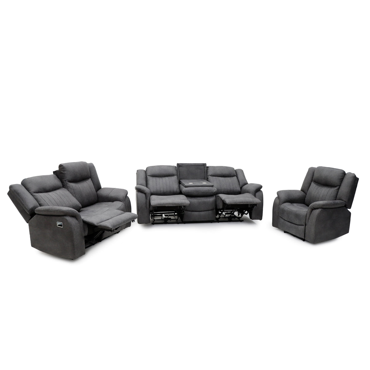 Darlington Manual Recliner Collection - Grey