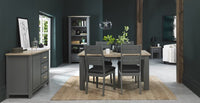 Oakham Extension Dining Table - Dark Grey and Scandi Oak *LIMITED STOCK AVAILABLE*