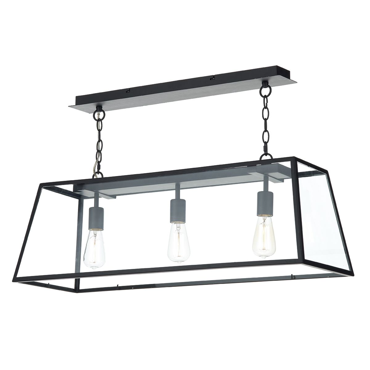 Academy Lighting Collection - Matt Black/Glass