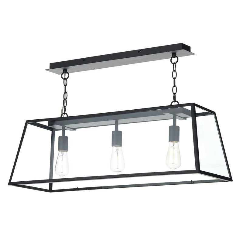 Academy Lighting Collection - Matt Black/Glass