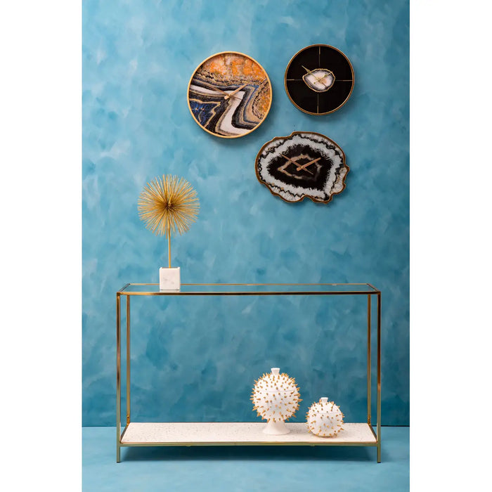 Novi Occasional Table Collection - Terrazzo/Gold