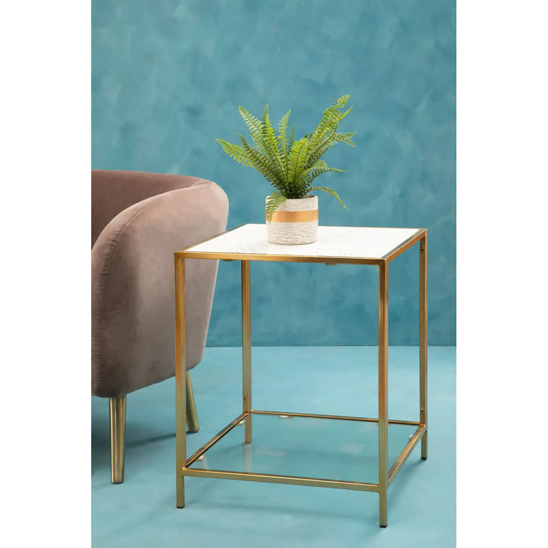 Novi Occasional Table Collection - Terrazzo/Gold