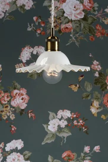 Laura Ashley - Beca Ceramic Pendant - Gloss White