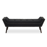 Alea Fabric Bench - Black
