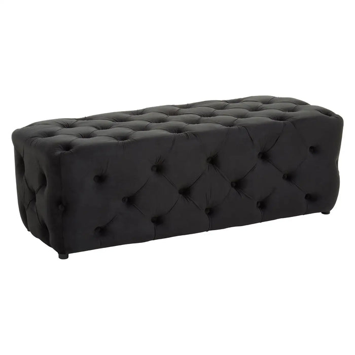 Alea Velvet Bench - Black
