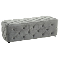 Alea Velvet Bench - Grey