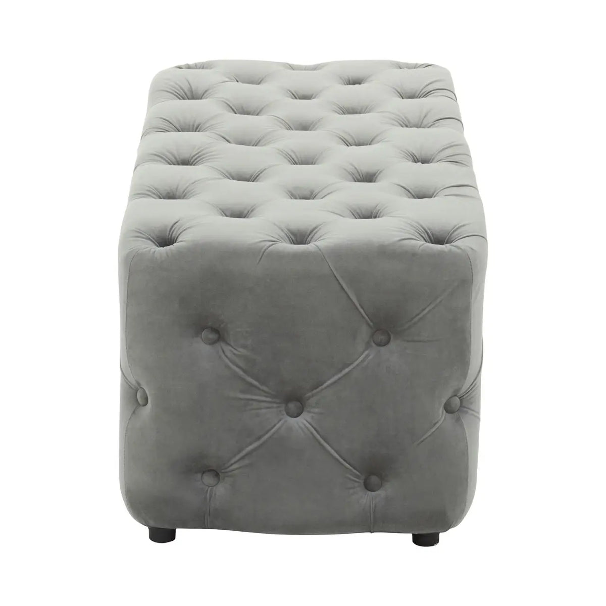 Alea Velvet Bench - Grey