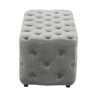 Alea Velvet Bench - Grey