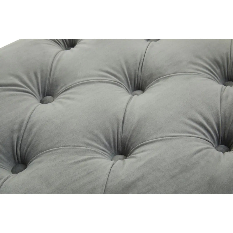 Alea Velvet Bench - Grey