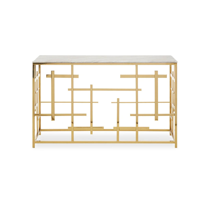 Aprilia Occasional Table Collection - White Marble/Gold