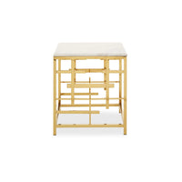 Aprilia Occasional Table Collection - White Marble/Gold