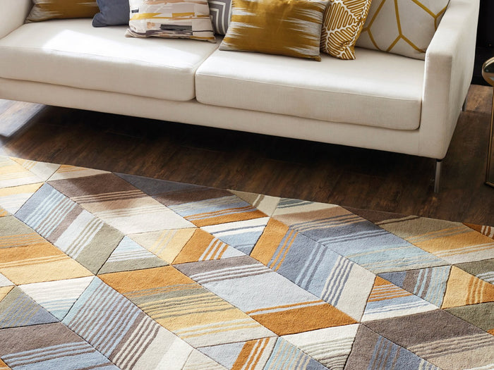 Harlequin Hand Tufted Rugs -  Arccos Ochre