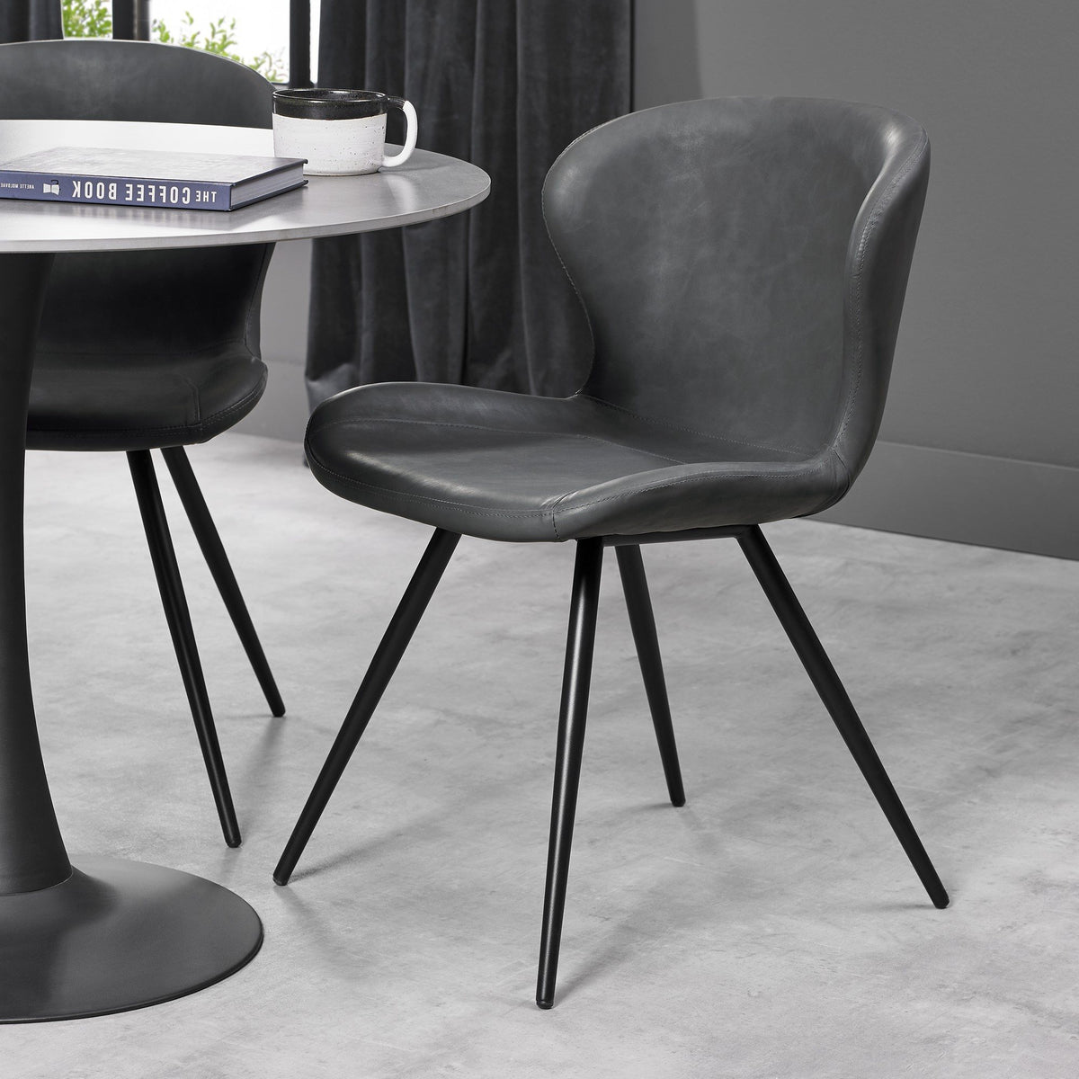Arlo Upholstered Scoop Back Chair (Various)