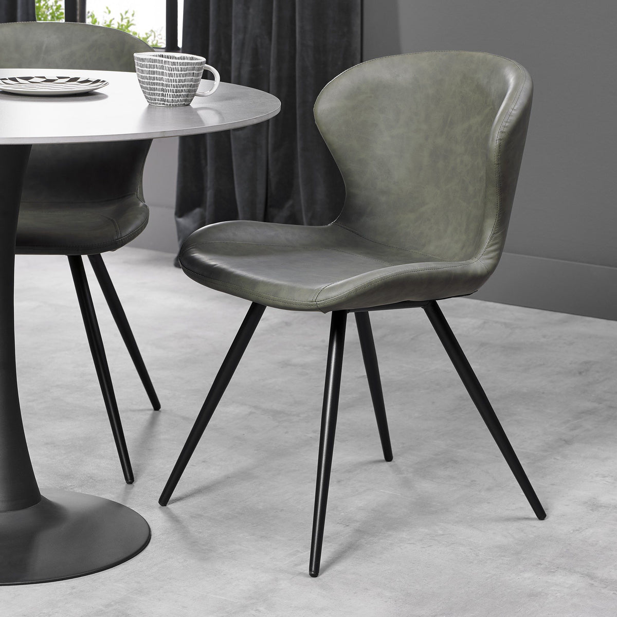 Arlo Upholstered Scoop Back Chair (Various)