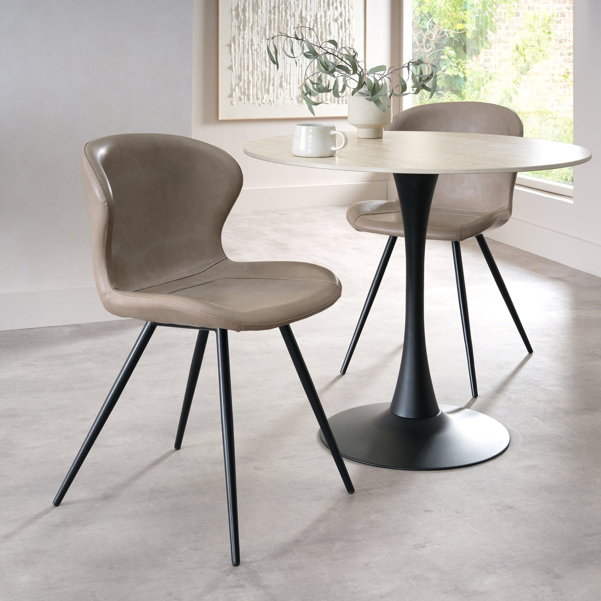 Arlo Upholstered Scoop Back Chair (Various)