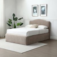 Asher Ottoman Bed End-Lift - Taupe