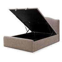 Asher Ottoman Bed End-Lift - Taupe