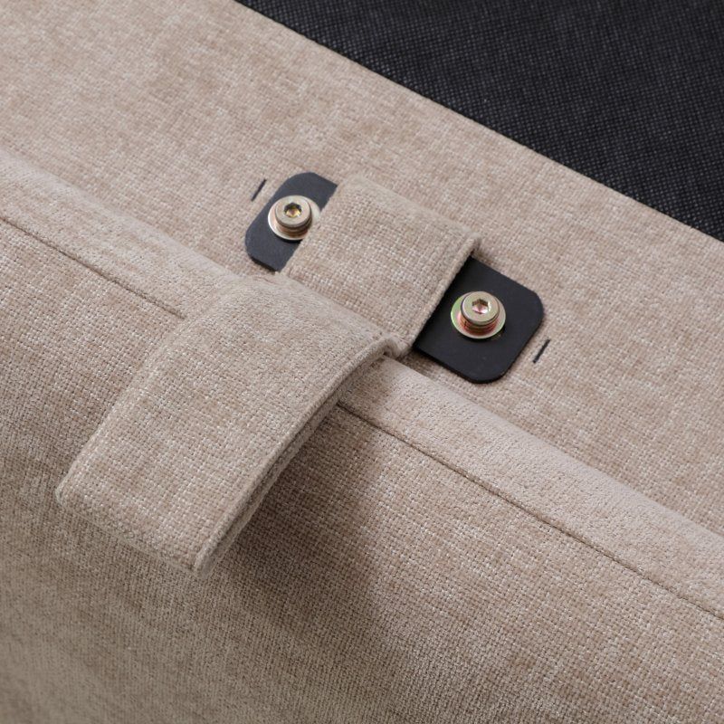 Asher Ottoman Bed End-Lift - Taupe