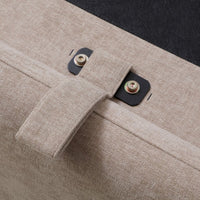 Asher Ottoman Bed End-Lift - Taupe