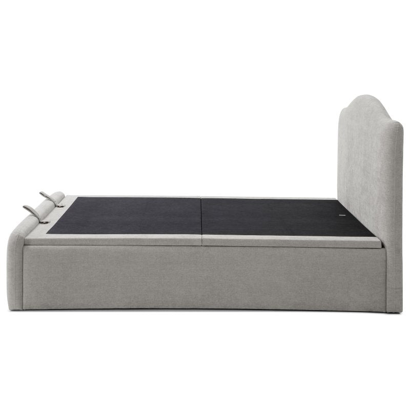 Asher Ottoman Bed End-Lift - Grey