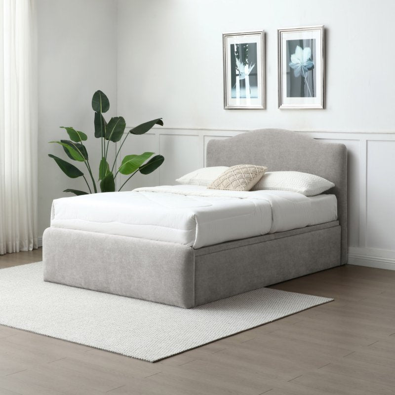 Asher Ottoman Bed End-Lift - Grey