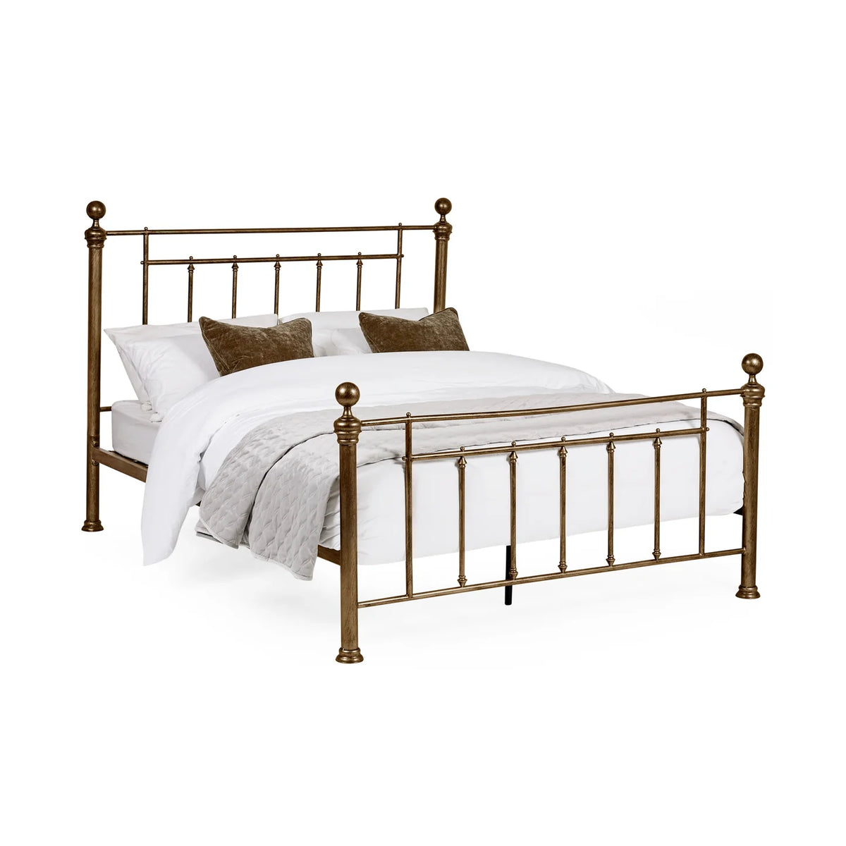 Aurelia Metal Bed - Brass Effect