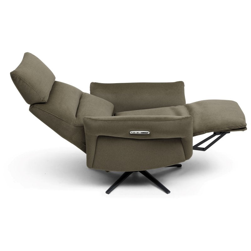 Austin Electric Recliner Chair - Washed Olive