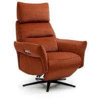 Austin Electric Recliner Chair - Burnt Orange