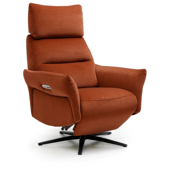 Austin Electric Recliner Chair - Burnt Orange
