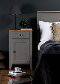 *CLEARANCE* Orkney Bedside 1 Drawer, 1 Door (BAS401)