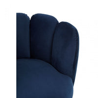 Beauly Velvet Accent Chair - Dark Blue