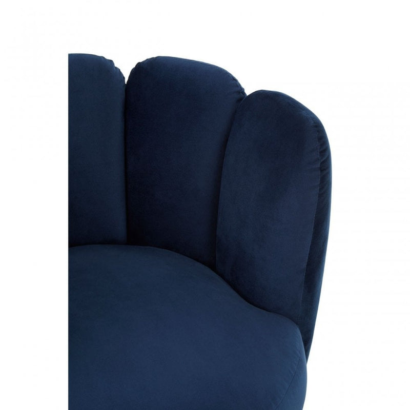 Beauly Velvet Accent Chair - Dark Blue
